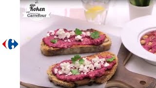 Toasts met hummus en rode bieten [upl. by Winther184]