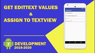 Android tutorial  07  Get EditText value and Set that value to TextView [upl. by Padraig]