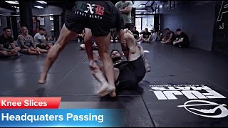 NO GI BJJ Headquarters Passing Knee Slices [upl. by Verner]