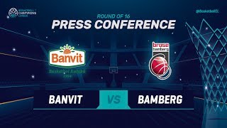 Banvit v Brose Bamberg  Press Conference  Basketball Champions League 201819 [upl. by Alasteir]