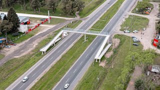 Inauguración pasarela peatonal Autovía 2  Km 53  Brandsen [upl. by Alius]