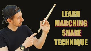 How to Play Marching Snare Drum Learn how to hold your sticks [upl. by Samid253]