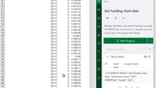 Get Deribit data in Excel and Google Sheets  Get funding chart data [upl. by Lull]