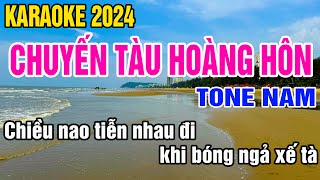 Chuyến Tàu Hoàng Hôn Karaoke Tone Nam Nhạc Sống gia huy beat [upl. by Irim]