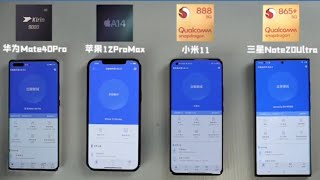 Kirin 9000 vs A14 bionic vs Snapdragon 888 vs Snapdragon 865  Antutu benchmark [upl. by Leoy256]