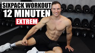 12 Minuten Sixpack Workout für Zuhause  Extrem effektiv  Sascha Huber [upl. by Llenyl143]