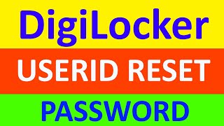 How to Reset User ID and Password of DigiLocker  Step by Step Tutorials [upl. by Birk284]