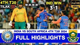 India vs South Africa 4th T20 Highlights 2024  IND vs SA T20 Highlights 2024cricket india [upl. by Aldric]