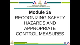 Module 3a of 6  DOLE OSH Mandatory Safety Seminar for Workers [upl. by Anton227]