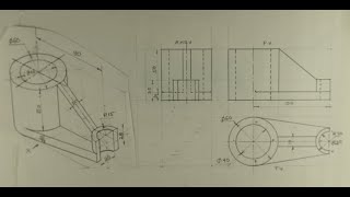 Orthographic Projection  Engineering drawing  Technical drawing [upl. by Sineray]