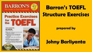 Barrons TOEFL Structure Ex43  Nouns with answer key [upl. by Navis]