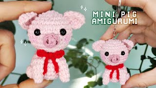 Mini Crochet Pig 🐷  Minigurumis Collection  Amigurumi Pig Pattern StepbyStep [upl. by Rexanna709]