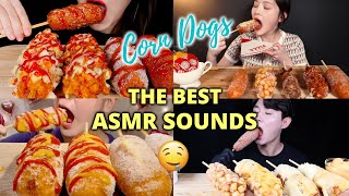 Corn Dog Overload  Mukbang ASMR Compilation  ASMR Eating [upl. by Neelyaj]