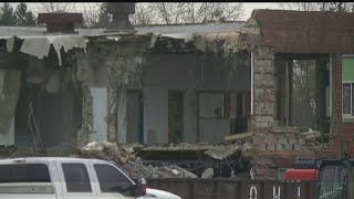 Demolition begins at old Bazetta Elementary School [upl. by Yelrac]