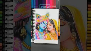 Part2 Radha krishna portrait drawing 😍ll sumesh and Malika 😍🤩 shorts [upl. by Nwahsor]