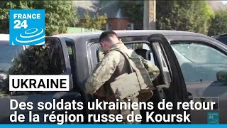 Ukraine  à Soumy des soldats ukrainiens en partance ou de retour de la région russe de Koursk [upl. by Burger926]