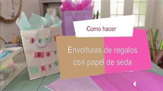 ENVOLTURA DE REGALO CON PAPEL DE SEDA PASO A PASO  COMO PREPARAR BOLSAS DE REGALO [upl. by Aissert]