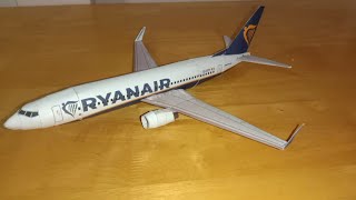 Ryanair Boeing B737800 Papercraft  Alvarez Papercraft [upl. by Notneb201]