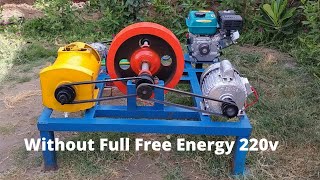 Make Free Energy Generator 230v With 7kw Generator And Electric Motor Without Full Free Energy 220 [upl. by Anifur]