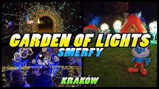 Ogród Świateł SMERFY  Garden of Lights Smurfs  Kraków Poland 4k [upl. by Flemings229]