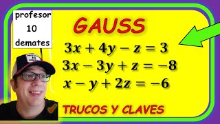 Sistemas de ecuaciones Método de Gauss Ejercicios resueltos Bachillerato [upl. by Verity]