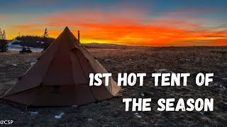 First Hot Tent of the season OneTigris Rock Fortress [upl. by Slohcin]