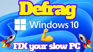 How to FIX your slow PC Defrag Windows 10 in 1 minute 2 Methods [upl. by Kcirneh]