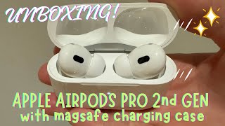 UNBOXING AIRPODS PRO 2nd GEN WITH MAGSAFE CHARGING CASE  Pink Gaey 🩷 [upl. by Rogerio984]