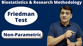 Part 4 Friedman Test  Non Parametric Test  Biostatistics amp Research Methodology [upl. by Junette401]