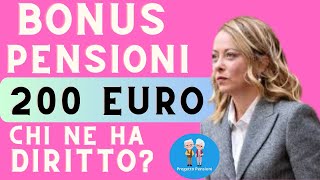 Bonus di 200 Euro per Pensioni Minime Sociali e di Invalidità Ecco Chi Ne Ha Diritto [upl. by Gavini275]