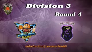 Atlasbasket  Div 3Round 4  MUNCHIES RELOADED vs SAINT WOLVES [upl. by Aromas]