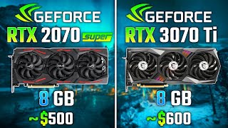 RTX 2070 SUPER vs RTX 3070 Ti  Test in 5 Games  1440p [upl. by Ahtenak91]