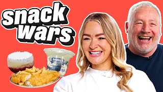 Laura Woods And Ally McCoist Rate Food From England And The Rest Of Europe  Snack Wars [upl. by Jadda]