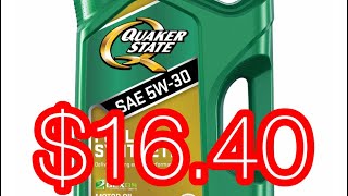 1640 Treat your car with the best oil Quaker State Full Synthetic 5W30 Motor Oil 5 Quart [upl. by Jessey]