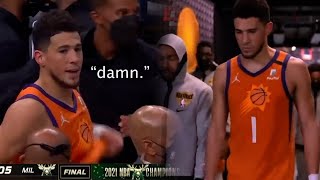 Devin Booker emotional moment after losing the NBA finals [upl. by Ellehcer903]