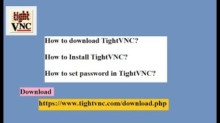 How to download and install Tightvnc in windows [upl. by Pelagi]