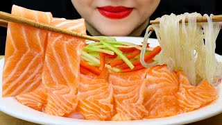 ASMR SALMON SASHIMI  MUKBANG  KLE ASMR [upl. by Notsua]