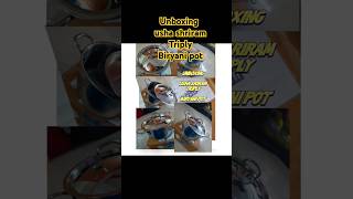 Unboxing usha shriram triply cookware  triply biryani pot triplybiryanipot ushashrirambiryanipot [upl. by Yrehcaz]