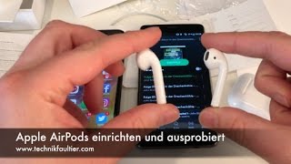 Apple AirPods einrichten und ausprobiert [upl. by Anaehr]