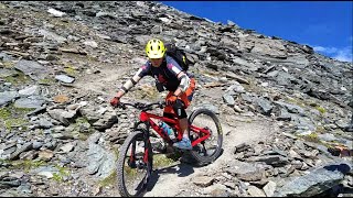 Madritschspitze 3260m im Martelltal  oberhalb Madritschjoch  Mountainbike [upl. by Kalagher]