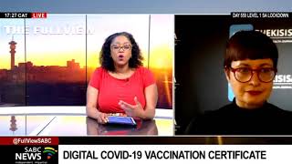 SAs digital COVID19 vaccine certificate explained Mia Malan [upl. by Wylen386]