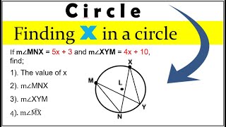 Tagalog Solving x in a circle circle math10 inscribedangle solveforx [upl. by Ettevi]