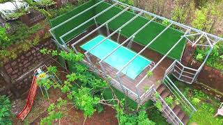 Beautiful Pool Deck Installation with Bestway Pool  Marathi FullLength Video  MAHABALESHWAR [upl. by Orenid471]