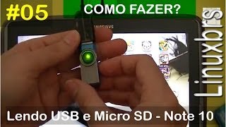 Lendo com um cabo USB no Note 10 05  COMO FAZER  Com Linuxbrs  PTBR  Brasil [upl. by Hagai28]