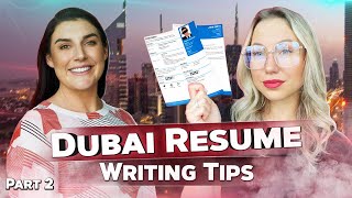 Part 2 Dubai Resume Writing Tips Jobs in UAE [upl. by Adnilrem]