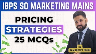 Pricing Strategies MCQs IBPS SO Marketing Mains 2023 [upl. by Joslyn]