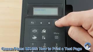 Canon Pixma MX495 How to Print a Nozzle Check Test Page [upl. by Ylicis]