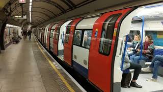 London Underground tube trains Mornington Crescent Station Northern Line going southbound [upl. by Abbot]