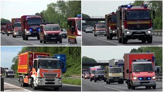 Kolonnenfahrt Feuerwehren und Hilfsorganisationen aus dem EnnepeRuhrKreis zum IdF Münster [upl. by Ettenuahs31]