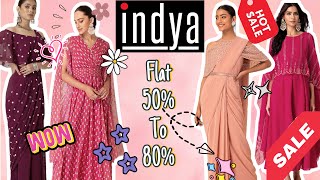 INDYA Brand Haul amp Review 2023Ethnic Party WearFestive Wear  SALE Flat 50 to 80 off [upl. by Illa904]